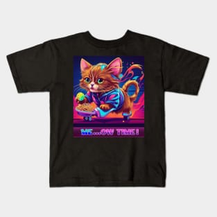 MEOW CAT TSHIRT  ME...OW TIME ! Kids T-Shirt